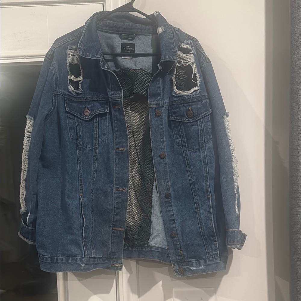 Distressed Blue Denim Jacket